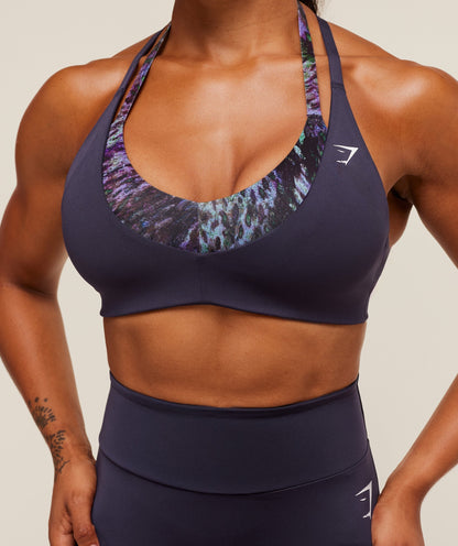 Women's Gymshark Reps T Back Sports Bra Midnight Purple — Gymshark | Authentic India