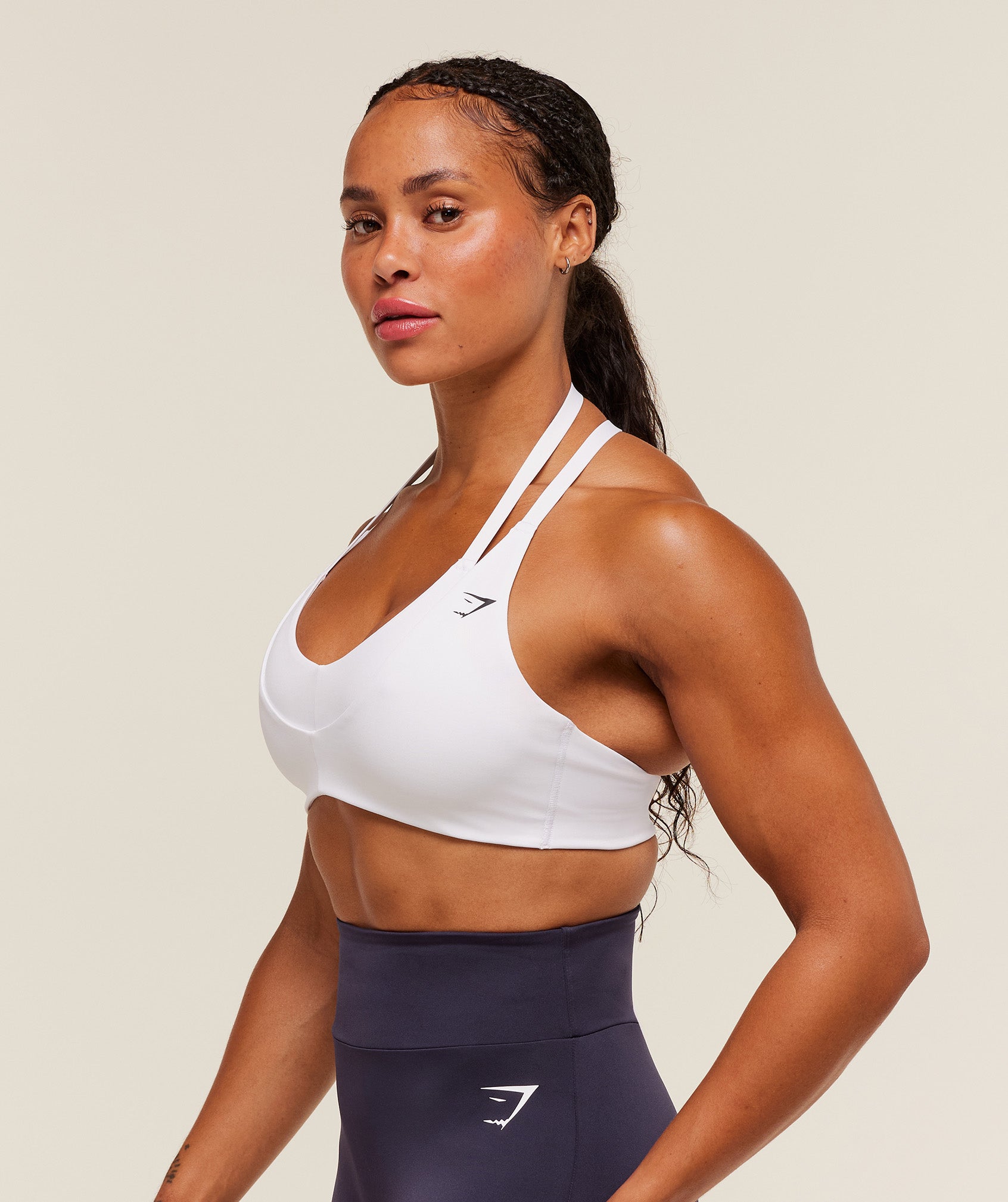 Women's Gymshark Reps T Back Sports Bra White — Gymshark | Authentic India