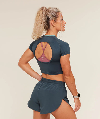 GYMSHARK Interval Seamless Short Sleeve Crop Top — Gymshark | Authentic India