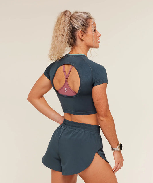 GYMSHARK Interval Seamless Short Sleeve Crop Top — Gymshark | Authentic India