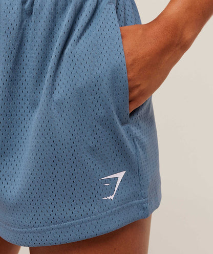 Women's Gymshark Lifting Club Mesh Shorts Worn Blue — Gymshark | Authentic India