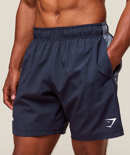 Gymshark Sport Panel 7" Shorts Heavy Blue — Gymshark | Authentic India