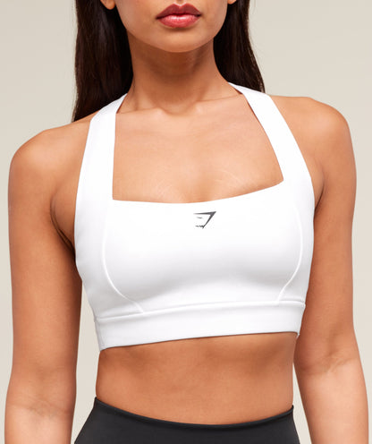 Women's Gymshark Square Neck Sports Bra White — Gymshark | Authentic India