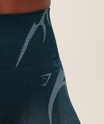 GYMSHARK Storm Seamless Leggings Deep Petrol Blue/Smoke Blue
