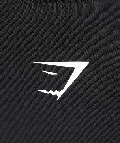 Women's Gymshark Trace Graphic Oversized T-Shirt Black — Gymshark | Authentic India
