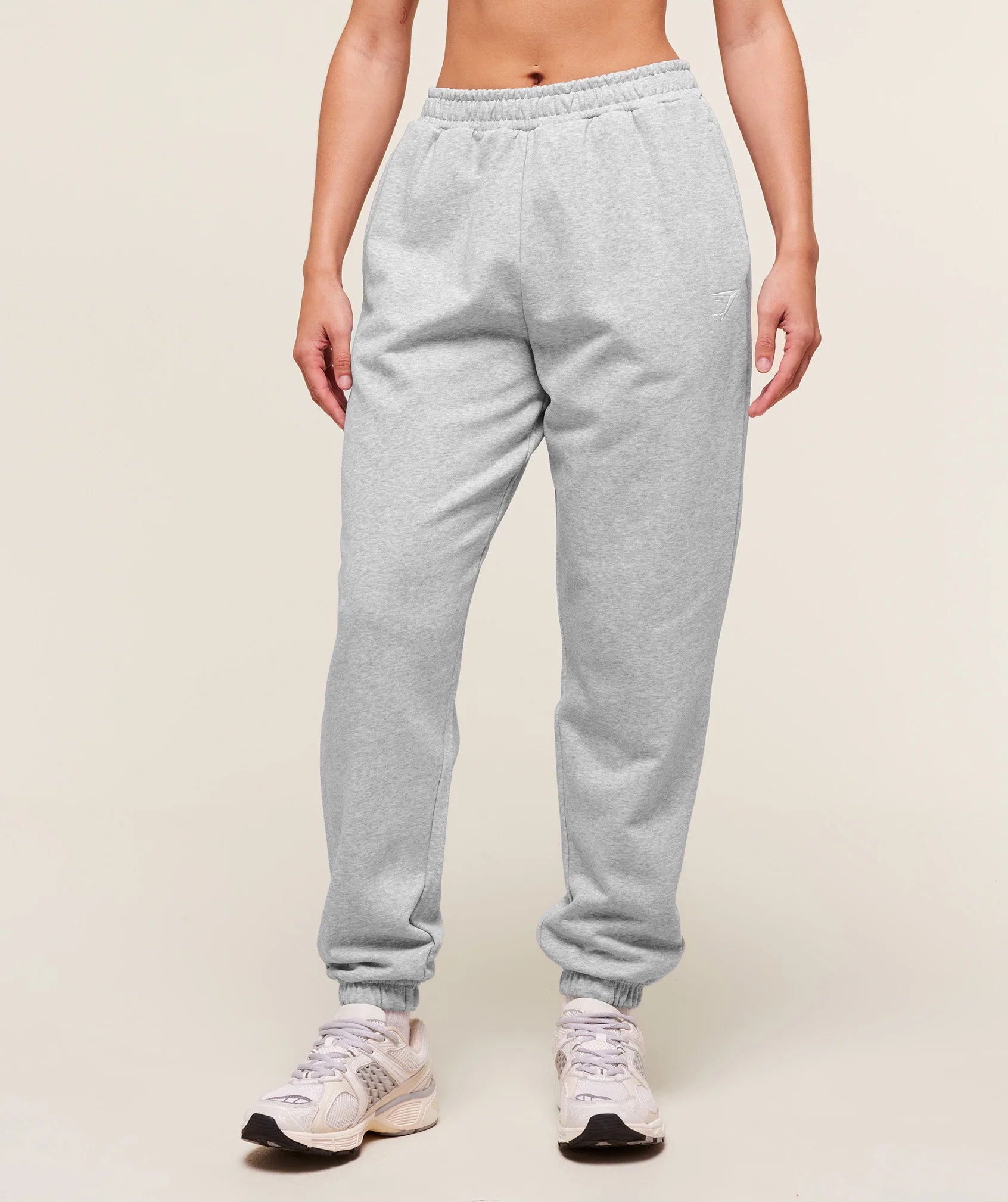 GYMSHARK Training Fleece Joggers Light Grey Core Marl — Gymshark | Authentic India