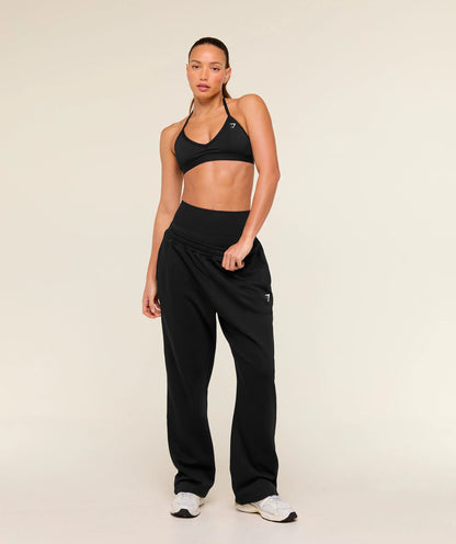 GYMSHARK Training Fleece Straight Leg Joggers Black — Gymshark | Authentic India