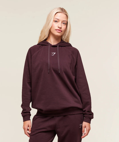 GYMSHARK Training Oversized Fleece Hoodie Purple — Gymshark | Authentic India
