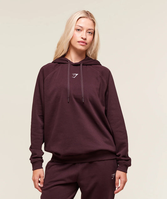 GYMSHARK Training Oversized Fleece Hoodie Purple — Gymshark | Authentic India