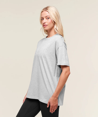 GYMSHARK Training Oversized T Shirt Light Grey Marl 1 — Gymshark | Authentic India