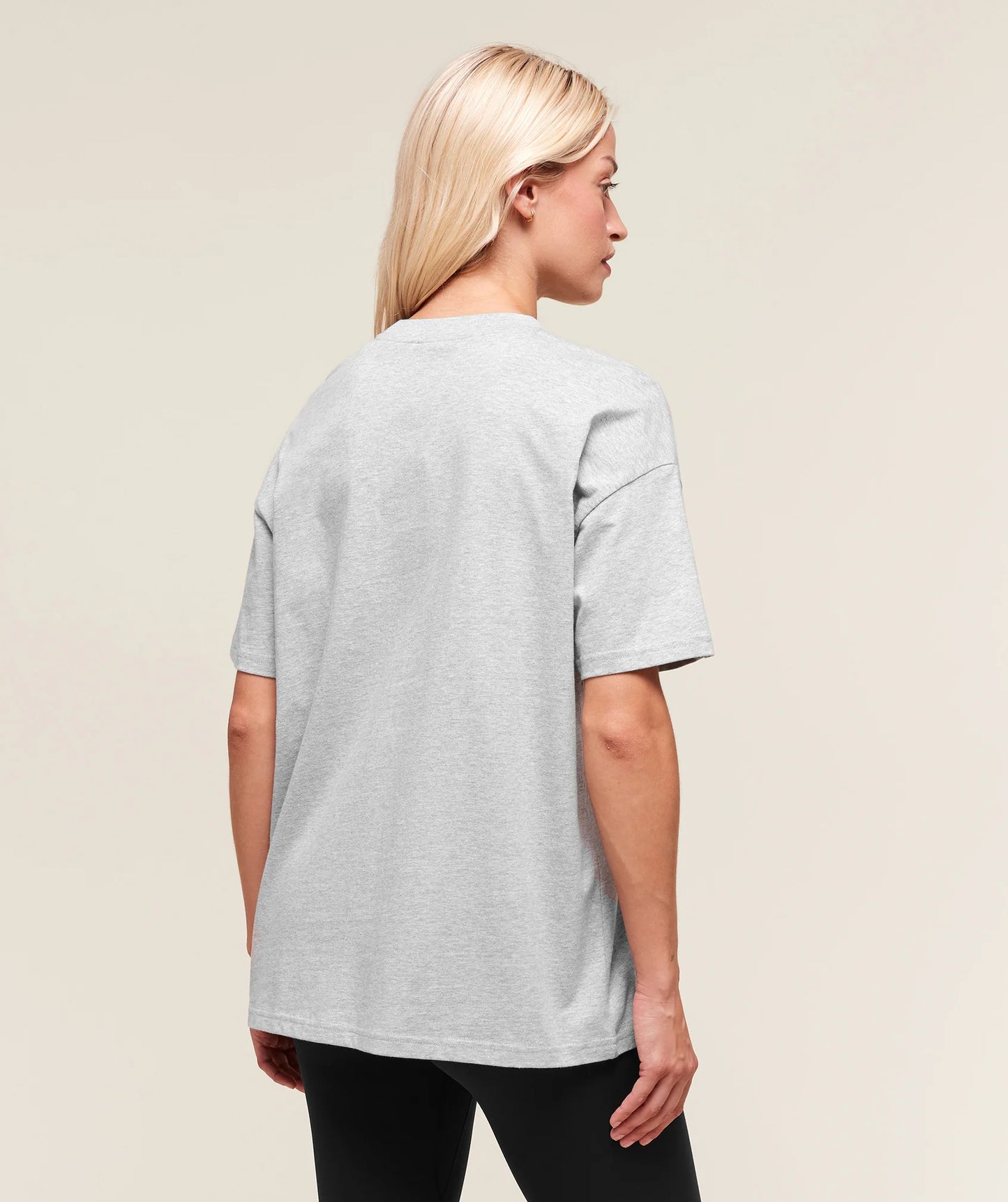 GYMSHARK Training Oversized T Shirt Light Grey Marl 1 — Gymshark | Authentic India