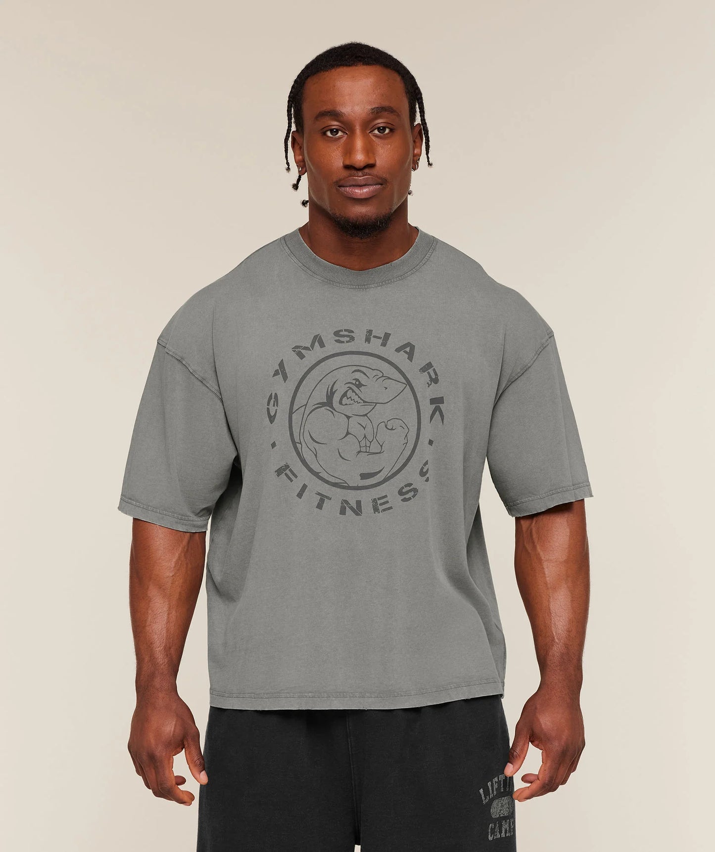 GYMSHARK Vintage Legacy T-Shirt Ash Grey