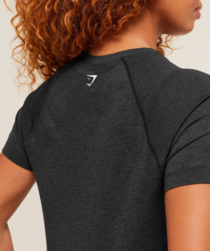 GYMSHARK Vital Seamless 2.0 Light T-Shirt Black Marl — Gymshark | Authentic India