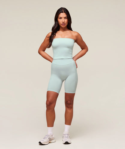 Women's Gymshark Everywear Warp Knit Cycling Shorts Frost Blue — Gymshark | Authentic India