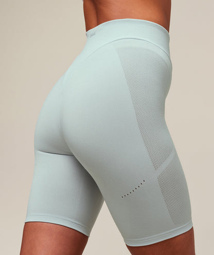 Women's Gymshark Everywear Warp Knit Cycling Shorts Frost Blue — Gymshark | Authentic India