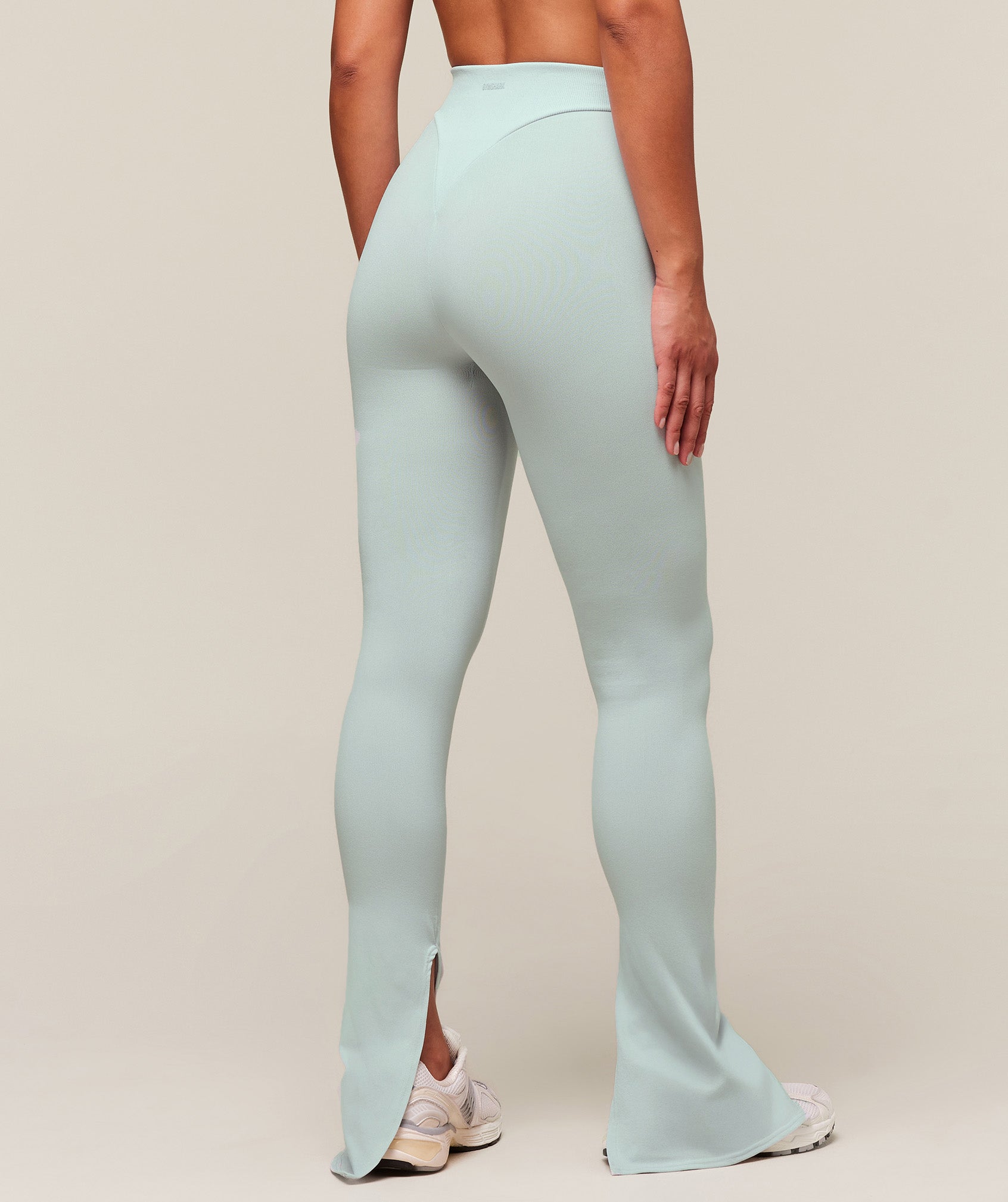 Women's Gymshark Everywear Warp Knit Flare Leggings Frost Blue — Gymshark | Authentic India