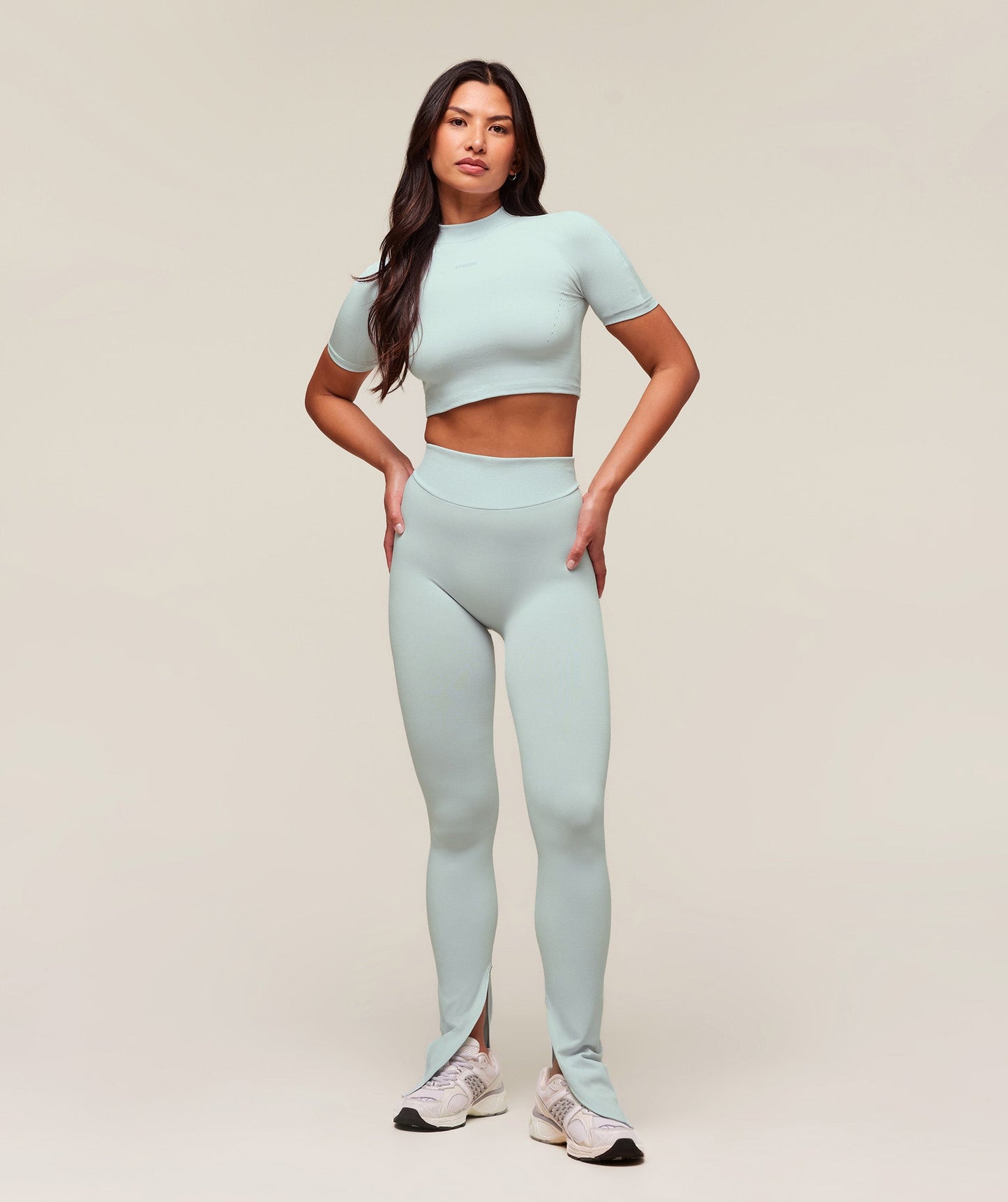 Women's Gymshark Everywear Warp Knit Flare Leggings Frost Blue — Gymshark | Authentic India