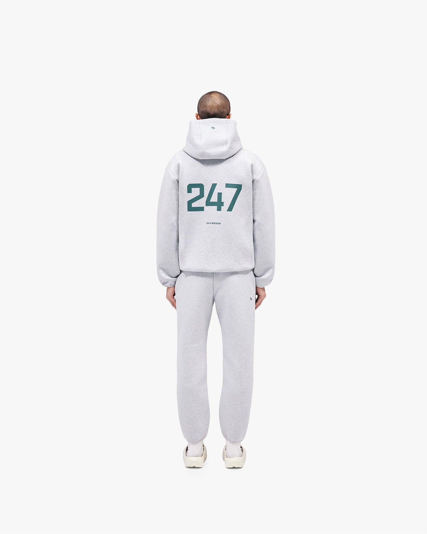 247 Form Zip Hoodie - Grey Marl