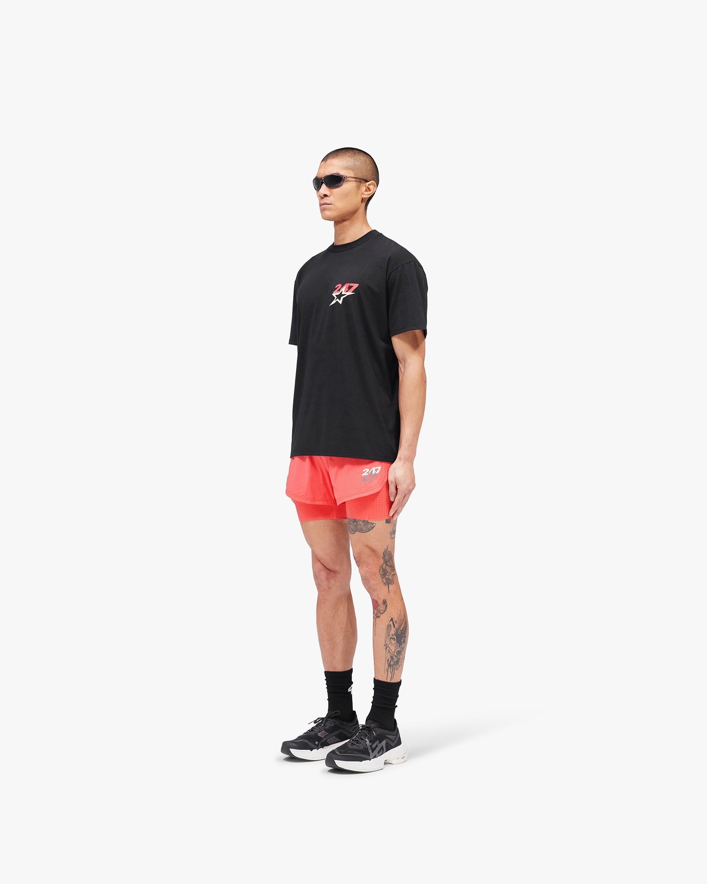 Team 247 Star Oversized T-Shirt - Jet Black