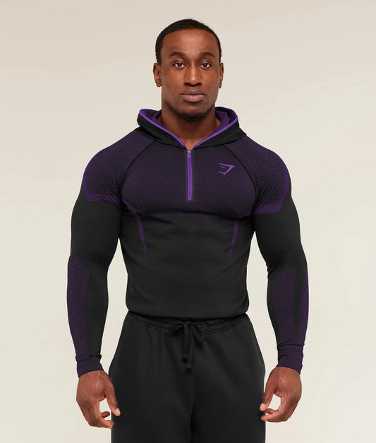 GYMSHARK Onyx V5 Hoodie Onyx PURPLE — GYMSHARK S | Authentic India