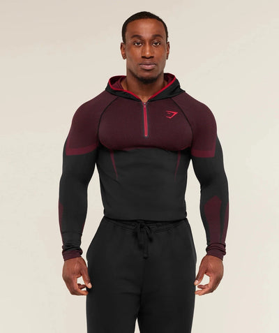 GYMSHARK Onyx V5 Hoodie Onyx Red — GYMSHARK S | Authentic India