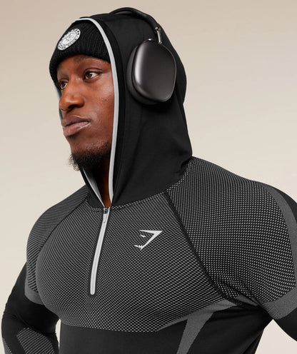 GYMSHARK Onyx V5 Hoodie Onyx black — GYMSHARK S | Authentic India