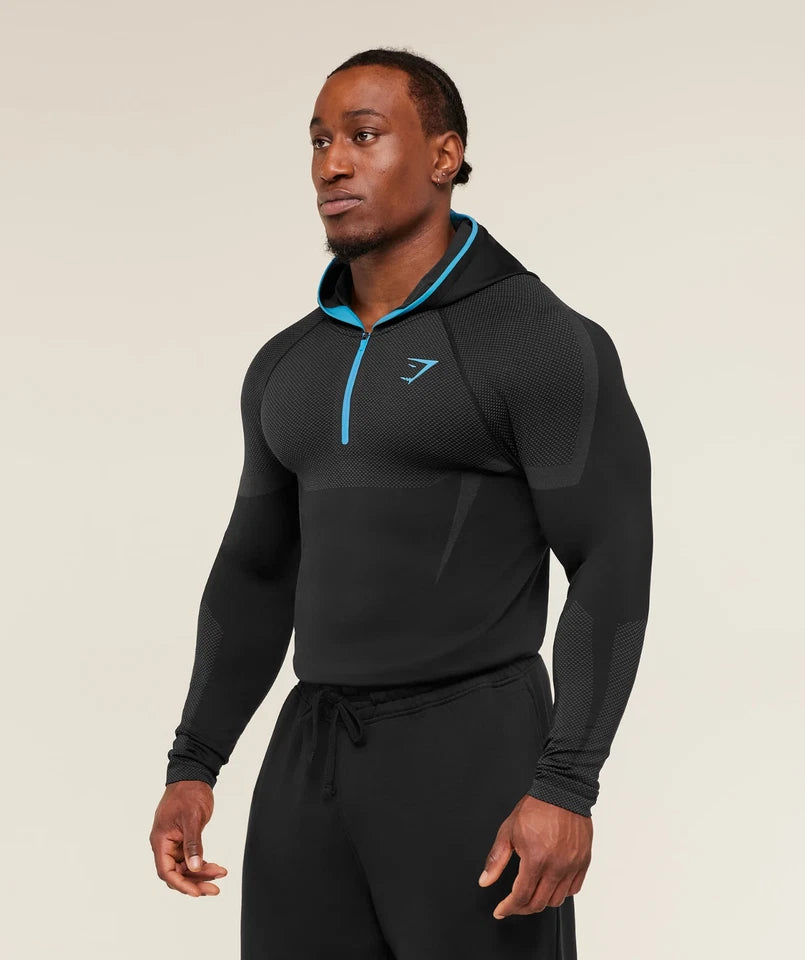 GYMSHARK Onyx V5 Hoodie Onyx Blue — GYMSHARK S | Authentic India