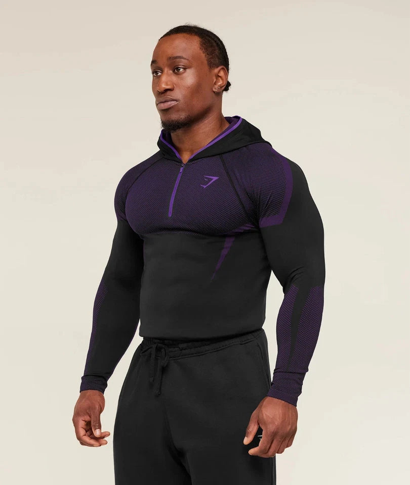 GYMSHARK Onyx V5 Hoodie Onyx PURPLE — GYMSHARK S | Authentic India