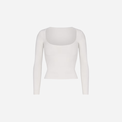 Skims Scoop Neck Long Sleeve Top Cotton Jersey - AESTUS SUPPLY