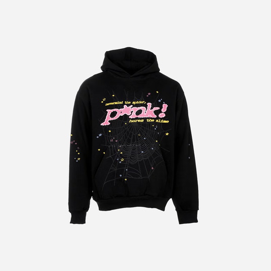 Sp5der P*NK Hoodie Black - AESTUS SUPPLY