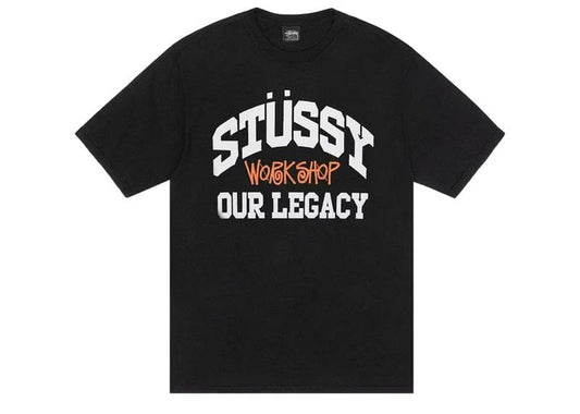 Stussy x Our Legacy Work Shop Collegiate Pigment Dyed T-shirt Black